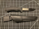 Morakniv Carbon Steel Fixed-Blade Bushcraft Knife with Sheath, Black, 4.3 Inch