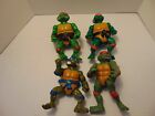 Four Vintage Teenage Mutant Ninja Turtles Lot Action Figures Toys 1989-90’s TMNT