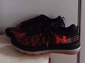 Under Armour Threadborne Fortis Running Shoes Black Salmon Red Women's Size 8.5