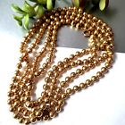 Vintage Estate Gold Tone Metal Beads Necklace 52