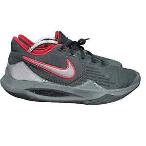 Nike Precision V 5 Basketball Shoes Mens 11 Black Gray Low Sneakers CW3403-007