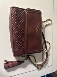 Used Tory Burch Fleming Soft Convertible Shoulder Bag Maroon