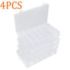 36 Grids 4 Pack Clear Plastic Organizer Box Craft Storage Compartment Container