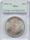 New Listing1883 O $1 Morgan Silver Dollar PCGS Certified MS 64 Old Rattler Holder