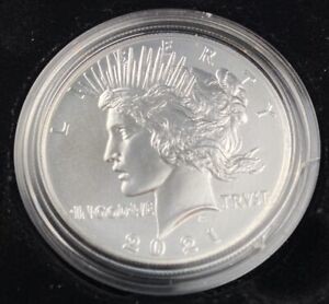 2021 Peace Silver Dollar Philadelphia US Mint - 21XH - w/Box & COA