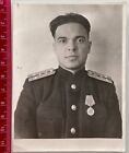 1955 USSR Army Officer ID Card Vintage Photo Portrait Handsome Guy Man Soldier