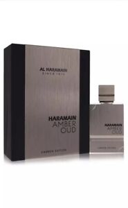 Al Haramain Amber Oud (Carbon Edition) EDP Spray 2.0 Oz UNISEX 95% Full With Box