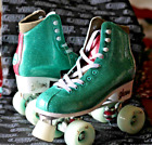 Women's Disco Glam Green Sparkle Crazy  Roller Skates New with Tags Dust Covers