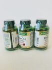 3 X Nature's Bounty Odorless Fish Oil - 60 Caps Each - Exp 08/2024