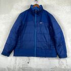 Patagonia Puffer Jacket Mens XL Blue Full Zip Snow Ski * FLAWS READ