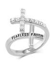 Montana Silversmiths Ring Womens Fearless Faith Crystal Cross FFRG5538