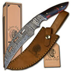 New ListingCSFIF Hand Crafted Hunting Skinner Knife Twist Damascus Micarta Hunting