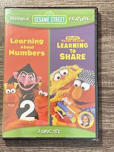 Sesame Street:NEW! 2 DVDs Learning to Share/Learning About Numbers Set Age 2 up
