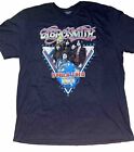 NWOT Aerosmith 1973 WORLD Tour Retro Reprint Black t-shirt Mens Size 2XL
