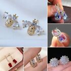 Silver Women Bee Zircon Dangle Earrings Crystal Drop Earrings Jewelry Gifts