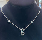 Tiffany & Co Sterling Silver Heart Link Lariat Chain Necklace- 18