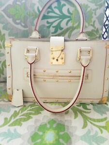 Louis Vuitton White Studded Suhali Leather Le Fabuleux Bag GOAT LEATHER