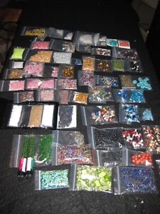 Large lot of beads for jewelry, crafts and more! Variety of shapes & colors