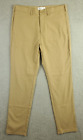 Baubax Stain & Water Resistant Athletic Chino Wool Blend Lined Men's 33x32 Khaki