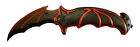 Batman Knife BAT FACE!! Spring Assisted Opening Folding Blade BLACK w/Red