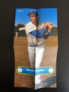 2021 Topps Heritage Ernie Banks #PB-7 Oversized Baseball Poster Box Topper Cubs