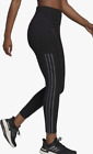 Adidas Tight Fit High Rise Black Activewear 7/8 Tights S Women New Tags