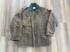 FILSON Tin Cloth Packer Coat Waxed Cotton Canvas Jacket M/L Mackinaw Wool Lined
