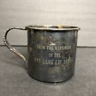 USS Lang FF 1060 Oneida Wardroom Commemorative Cup Small Silverplate 1979