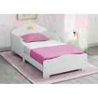 Princess Toddler Bed with Crown White Wooden Cute Little Girls Big Kid Bed Child