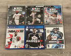 PS3 PS4 Sport 6 Game Lot - Madden 08, MLB The Show 8, 9, 11, NBA2K18, Madden 18
