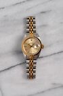 Vintage Rolex Ladies Datejust 80s Ref 69173 Automatic Gold Two Tone Champagne