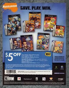 Nickelodeon Nintendo GameCube Best Buy Coupon- Print Ad Original Art 7.75x10.50