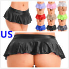 US Sexy Women's Pleated Mini Skirt Schoolgirl Micro Short Dress_Cosplay Clubwear