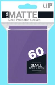Ultra Pro 60 PURPLE PRO-MATTE Small Size Deck Protector NEW Gaming Card Sleeves