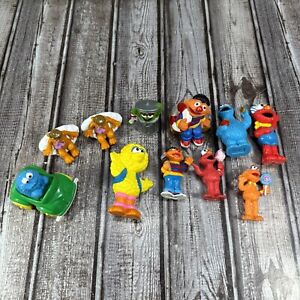 Lot Of 11 Sesame Street Workshop PVC Figures Toys Ernie Big Bird Elmo