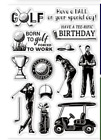 golf cart club fathers day clear stamps texture card clay FAST Free Ship