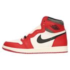 NIKE AIR JORDAN 1 LOST & FOUND AND CHICAGO HIGH TOP SNEAKERS RED/WHITE US Used