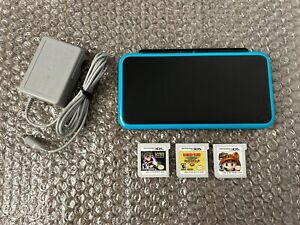 Nintendo 2DS XL Handheld System Black/Turquoise+3 Games bundle lot console mario