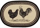 20” x 30” Braided Rooster Oval Rug Gray Taupe Tan Country Farmhouse Sawyer Mill