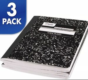 Mead Composition Notebooks, 3 Pack, College Ruled Paper, 9-3/4