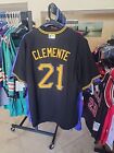 Roberto Clemente Jersey NEW Mens LARGE Black Stitched Pittsburgh Pirates