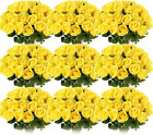 100 Pieces Artificial Roses Flowers Bulk, Long Stem Realistic Fake Silk Roses Bo