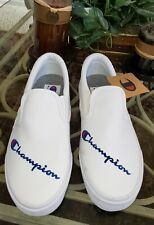 NEW! Champion Fringe Men’s size 11 White Unisex Sneakers Slip-on Shoes NWT Rare!