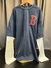 Men's Boston Red Sox Pullover Sweatshirt Blue Large New Stitches