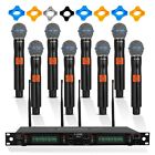 5Core Wireless Microphone System 8 Channel UHF 8 Handheld Dynamic Metal Mic