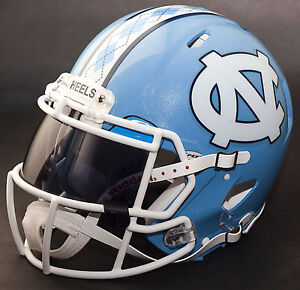 *CUSTOM* NORTH CAROLINA TAR HEELS UNC NCAA Riddell SPEED Replica Football Helmet