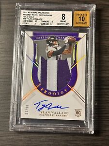 2021 National Treasures BGS 8/10 Auto Tylan Wallace RPA Holo Gold RPA 06/10