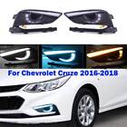 Front Fog Light Assembly Fit For Chevrolet Cruze 2016-2018 LED Bumper Lamp 2PCS (For: 2017 Chevrolet Cruze)