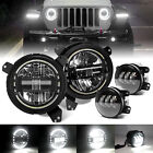 Halo LED Headlights Combo for Jeep Wrangler JL Gladiator 2018 19 2020 2021 2022 (For: 2018 Jeep Wrangler Unlimited Rubicon)