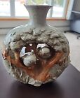 New ListingArt Pottery Bird Vase with Tealight Candle Holder 3D Birds In Tree Green Vtg